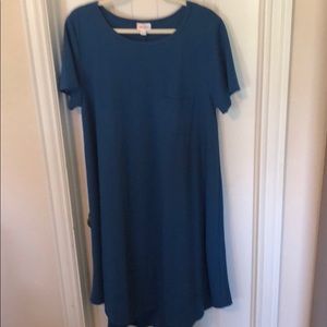 Lula Roe Carly 2XL blue jacquard